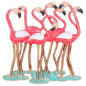 Spille 1pc Creative Flamingos a forma di spilla a forma di spilla Accessori per pantaloni Adorabili Adorabile Corca semplice Pin per animali (Pink)