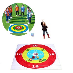 Sandbag jogando jogo de disco de disco Target Throwing Plate Team Team-Child Outdoor Interactive Toy Game Game Aps Kids Team Training Toy 240420