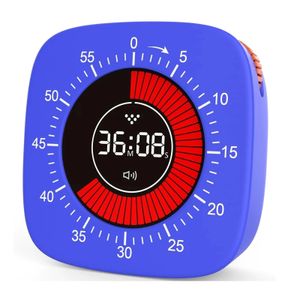 60 minuti Visual Timer Visual Rechable Classroom Countdown Silent Timer Dual Time Mechanical Dual Time for Timer Management Strumento 240430