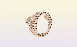 925 Sterling Silver My Princess Stackable Ring Set Original Box per Women Wedding CZ Crown Diamond Crown 18K Rose Gold Ring6699521