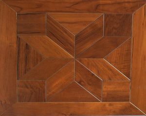 Birmânia Teak Hardwood Piso de madeira engenharia Medalão de madeira Medalhão Medallion Placa de parede papel de parede Art Interior DeCo6931780