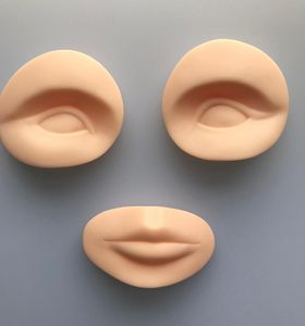 3Dシリコンの練習の目と唇のタトゥーヘッドモデルの偽のメイクアップのための偽の練習スキン9374258
