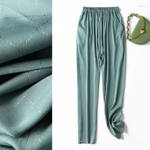 Women's Pants 20MM Real Silk Harem Woman Trousers Fashion 93% Mulberry Spring Summer Long For Women Clothes
