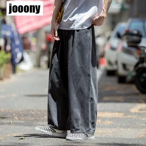 Mens Jeans Hip Hop Streetwear Skateboard Neutral Denim Trousers Men Wide Leg Cargo Jean Pants Loose Straight Baggy 240430