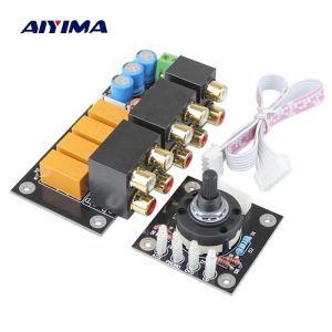 Amplificador Aiyima RCA RCA Audio Switch de seleção de entrada Placa de lótus Seat estéreo Relé 4way Audio Input Signal Comutação Amplificador DIY DIY