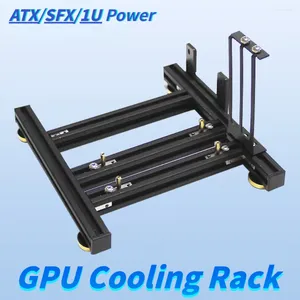 Computer Cables DIY External Graphics Card Cooling Rack Bracket ATX SFX Power Base Dual GPU Holder Video Aluminum Fixed Frame