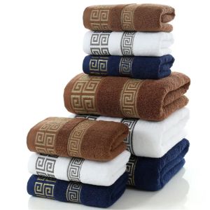 Designer Cotton Bath Towels Beach Towel for Adults Absorbent Terry Luxury Bathroom Towel Sets Men Women Basic Towels 70x140cm