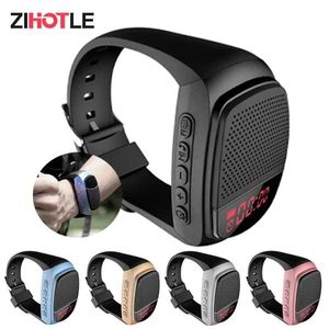 Tragbare Lautsprecher Zihotle B90 Handgelenk Watch Bluetooth -Lautsprecher USB -Ladung Tragbarer Tragbarer Outdoor Sport Cycling Running Lautsprecher J240505