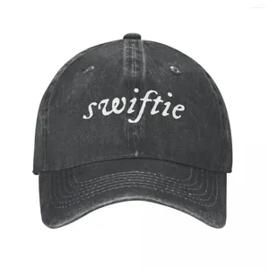 Ball Caps Swiftie Logo Beyzbol Vintage Sıkıntılı Denim Yıkandı Taylor'ın Meapear Men Açık Mekan Seyahat Yapılmamış Yumuşak Şapkalar Kapağı