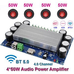 Amplificatori 4*50w Bluetooth 5.0 TDA7388 Audio Power Amplifier Board Automotive Ampla