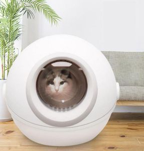 Кошачья кошачья ящик с полной закрытой крупной туалетной туалетом дезодоризация и плеска