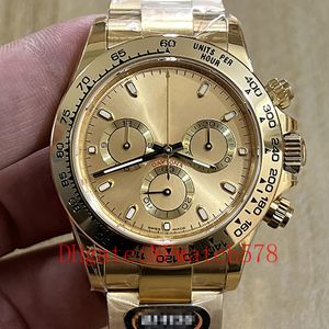 2024 NOWOŚĆ ZEGARANIA MĘŻCZYZN 4130 MECHANICAL AUTOMATIC Ruch 40 mm 116505 Sapphire Wodoodporne świetliste pokrętło 18k złoty pasek