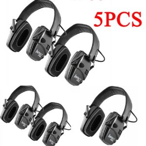 Protetor 5pcs/4pcs tiro eletrônico Tiro de ouvido Impact Sport Antinise Ear Protector Som Amplificação Tática de ouvido Proteção