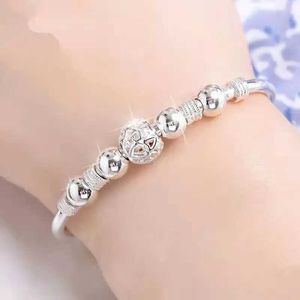 Charms Chain 925 Sterling Silver Luxo Lucky Breads Bracelets Bangles for Women Fashion Classic Party Wedding Jewelry Ajustável H240504