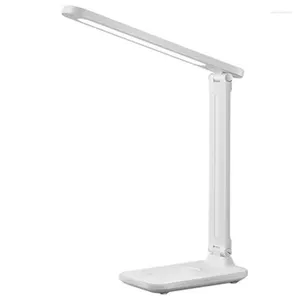 Lâmpadas de mesa recarregam a lâmpada de escritório sem fio de mesa sem fio com o brilho da iluminação por porta de carregamento