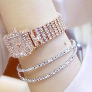 Relógios de diamante da moda de Wrist Women para mulheres Crystal Rose Gold Gold Goltz Relógios femininos Ladies Recaro para Damas para Damas