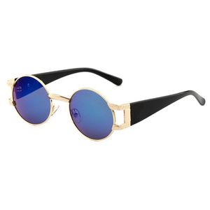 Óculos de sol de pequenos quadros designers para homens Mulheres Round Metal Frame Luxury óculos de luxo óculos de sol vintage com caixa 2400