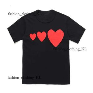 Designer T -shirt 2024 Play Mens T Shirt Red Commes Heart Women Commes Des Garcon Shirt Top Sweatshirt Badge Quanlity CDG Embroidery Polo Shirt Short Sleeve 105