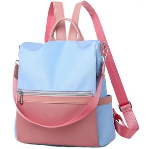 NEW-Fashion Casual Oxford Women'S Anti-Theft Backpack Retro Backpack Female Large Capacity Travel Bag1 268G