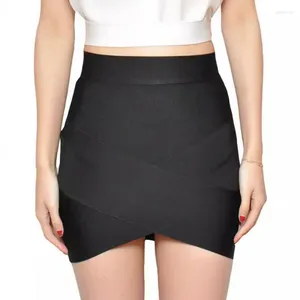 SKIRTS CLÁSSICA FATAGEM SKIRT Europeu e American Sexy High Slim Cross Ultra Short