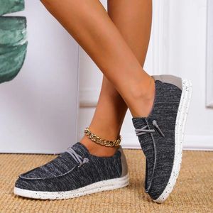 Buty swobodne Kobiety Sneakers dzianinowe siatkowe Flats Flats Duże panie poślizgną