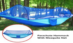 Hammock Parachute Singleduble Double Outdoor Camping Garden appeso Tenda per letti da letto per dormire Aumina paracadute con zanzara net6313035