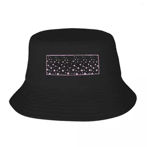 Berets funkeln auf leuchtend rosa Sternen Bucket Hats Panama Hut Kinder Bob Cool Fisherman Summer Beach Fischerei Unisex Caps