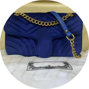 Top Fashion Women Designer velvet bags Classic Chain Flap Bags Shoulder Bag Female Crossbody handbag Purses lady Handbags message bags cross body 1732R with dustbag