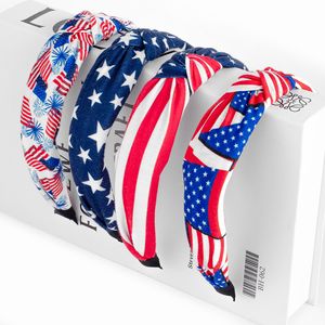 USA Independence Day Geschenkflagge Druckstirnband für Frauen -Mädchen Party Urlaubsleistung Head Wears Wears