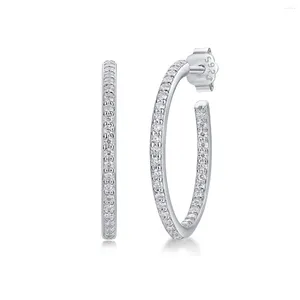 Hoop Earrings Na Jewelry Manufacturer 925 Sterling Silver Moissanite Huggie Full Mossanite For Women