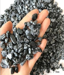1 Bag 100 g Natural snow black obsidian quartz Stone crystal Tumbled Stone Irregular Size 79 mm6880294