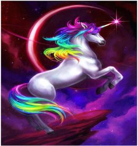 DIY Boyama Sayılarından Yetişkin El Boyalı Yağlı Boya Kitleri Paintcolorful Unicorn 16 X20 270I6824017