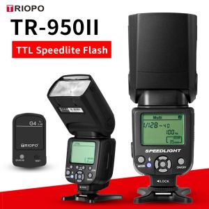 Blitze Triopo TR950ii Flash Light Speedlite + G4 2,4 g Wireless Getriebe für Nikon Canon 650d 550d 450d 1100d 60d 7d 5d Kamera