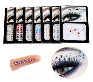 1 st 3D Sexy Crystal Jewel Eyes Festival Party Makeup Tools Eyes Temporary Tattoo Diy Diamond Glitter Makeup Adgnment Sticker C1815997454