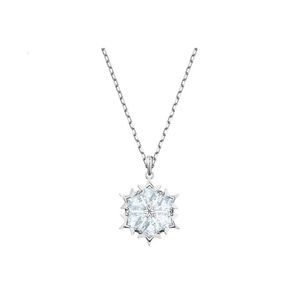 Pescoço para mulher Swarovskis Jóias combinando versão de belo colar de floco de neve fêmea swarovski elementos de cristal clavícula fêmea fêmea fêmea fêmea feminina