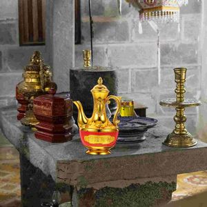 Wine Glasses Pot For Buddha Desktop Adornment Holder Exquisite Kettle Retro Home Decoration Plastic Tea