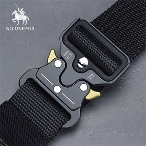 Genuine UACTICAL Belt Quick Release Alloy Military Belt Soft Real Nylon Sports Accessories buckle outdoor Battle sports 220210 285t