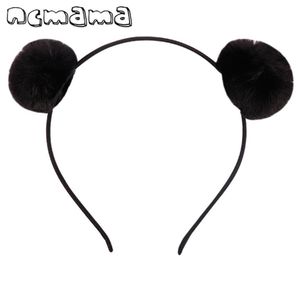 جميل Pompom Hairband Rabbit Plush Hair Ball Ball Orgs مرنة الشعر طوق للأطفال ملحقات الشعر C19021601240y63706