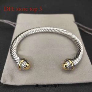 DY Cable Bracelet Designer Bangle Fashion Jewelry Woman and Men Gold Silver Pearl Head Cross Cuff Bracelet Dy Jewelry Designers Party Christmas Gift Top Quality 2635