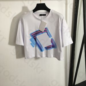 レタープリントショートTシャツの女性サマールーズカジュアルショートスリーブTシャツスウェットシャツクラシッククロップトップス