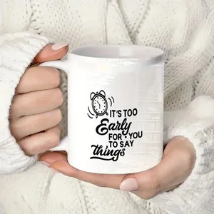 Mughe da 11 once Letter Funny Coffee tazza in ceramica Ceramica a doppia faccia da tè da tè drinkware decorazioni per la casa regalo