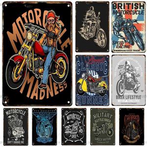 Metal boyama Motosiklet Kafatasları Teneke İşaretler Bindirmeyi Aşk Kafeler İçin Serin Motosiklet Kulübü Poster Dekoru Garaj Barları Adam Mağarası 11.9x7.9 inç Hediye T240505