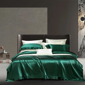 Zestawy pościeli Silk 106'X90''and 90'X90''us Rozmiar kołdry w kratę Linen Pillowcase 4/6pcs