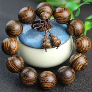 Strand Factory Wholesale Tiger Ebony Wooden Bracelet Purple Oil Wood Crafts Prayer Beads Men And Women Stripes Like Hainan