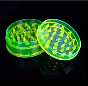 Plastic Grinder Herb Grinder Tobacco Smoking Accessories 55mm 2 Layer Tobacco Grinder Hard Plastic Teeth Colorful Grinders Fit Dry7354307