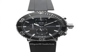 Orologi da uomo da uomo Montre de Luxe Japan Quartz Chronograph Black Face Steel Case Owatches3580408