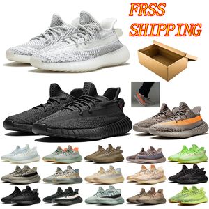 Toppdesigner Mens Women Running Shoes Des Chaussures Outdoor Bone Y Onyx Bred Luxurys gratis fraktskor Män tränare Sneakers Big Size 48