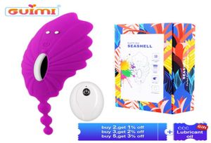 Guimi Perineum Massage Butterfly Vibrator Vagina Pussy Stimulator Fjärrkontrollen vibrerande trosor Erotiska sexleksaker för kvinna Masturbator J7959580