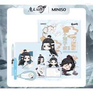 6st/Set Anime Grandmaster of Demonic Cultivation Stationery Bag MDZS Wei Wuxian Lan Wan Figur Pen Notepad Sticker Fans Gift