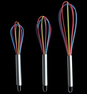 Frequente di latte di uovo da cucina frullatore colorato in silicone a palloncini Whisk Whisk in acciaio in acciaio Accessori da cucina WX948848761